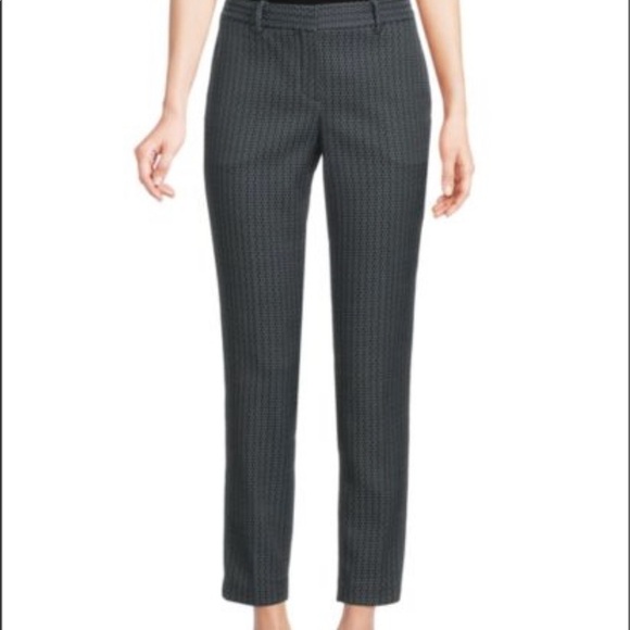 THEORY Testra Jacquard Cropped Trousers Size 0 - Picture 1 of 9